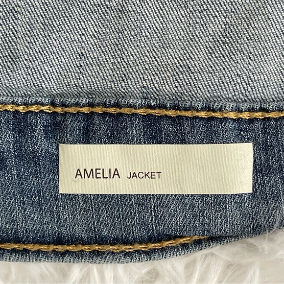 Kut from the Kloth Denim Amelia Jacket Women’s Size XL Medium Wash Red Lips - Picture 4 of 10